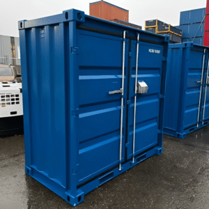 4ft Mild Steel Storage Container - RAL 5010 Blue - Weather-Resistant On-Site Storage