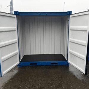 4ft Mild Steel Storage Container - RAL 5010 Blue - Weather-Resistant On-Site Storage