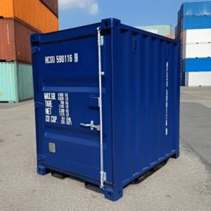 Hacon 5ft Corten Steel Storage Container - RAL 5013 Blue - Weather-Resistant On-Site Unit