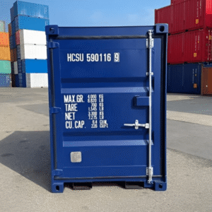 Hacon 5ft Corten Steel Storage Container - RAL 5013 Blue - Weather-Resistant On-Site Unit